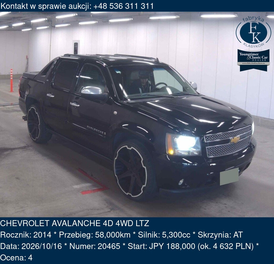 CHEVROLET AVALANCHE 4D 4WD LTZ 2014 - zdjęcie 2