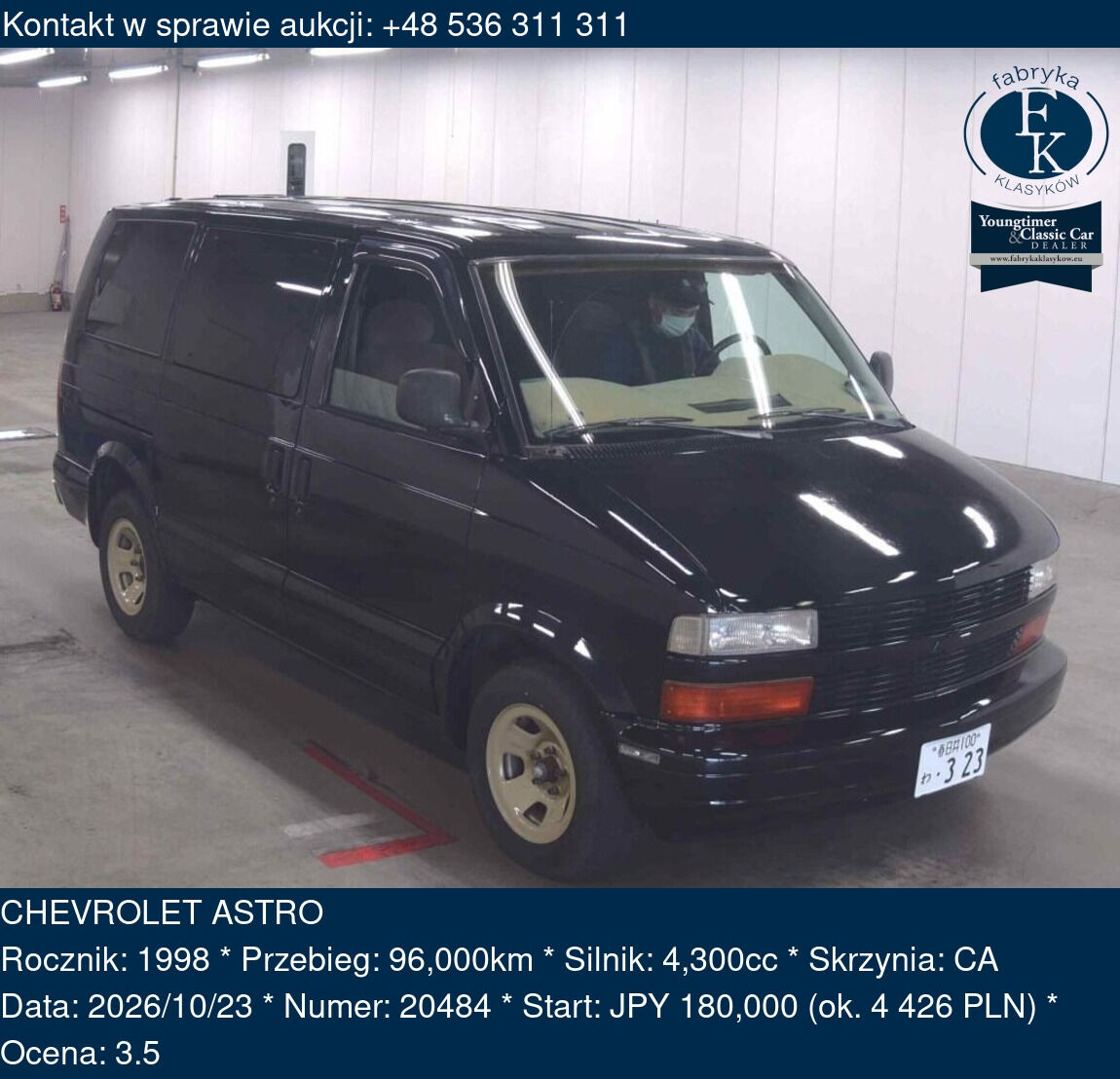 CHEVROLET ASTRO 1998 - zdjęcie 2