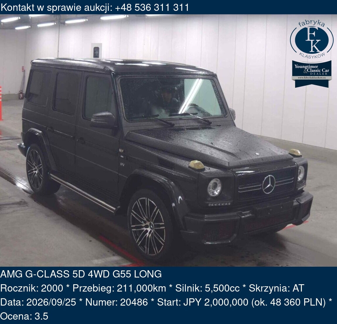 AMG G-CLASS 5D 4WD G55 LONG 2000 - zdjęcie 2