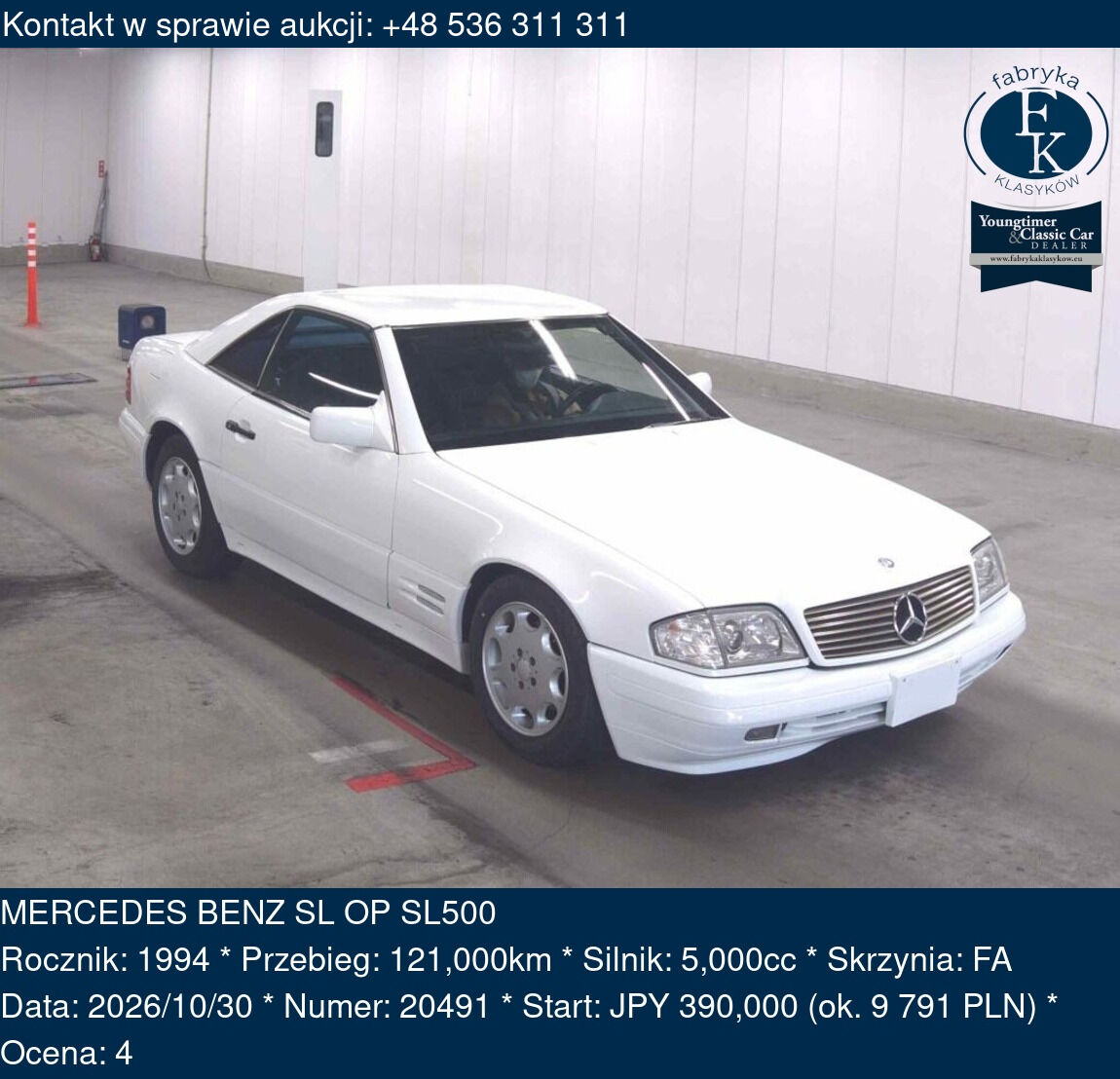 MERCEDES BENZ SL OP SL500 1994 - zdjęcie 2