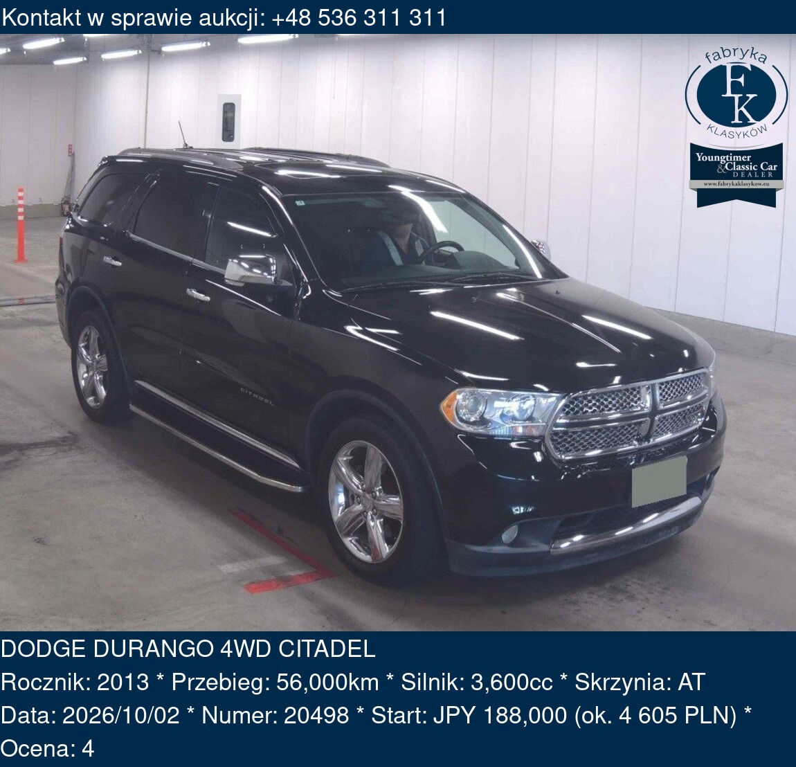 DODGE DURANGO 4WD CITADEL 2013 - zdjęcie 2