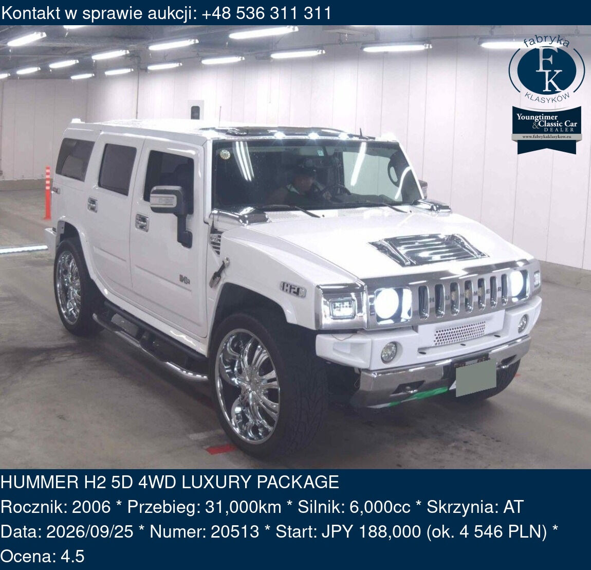 HUMMER H2 5D 4WD LUXURY PACKAGE 2006 - zdjęcie 2