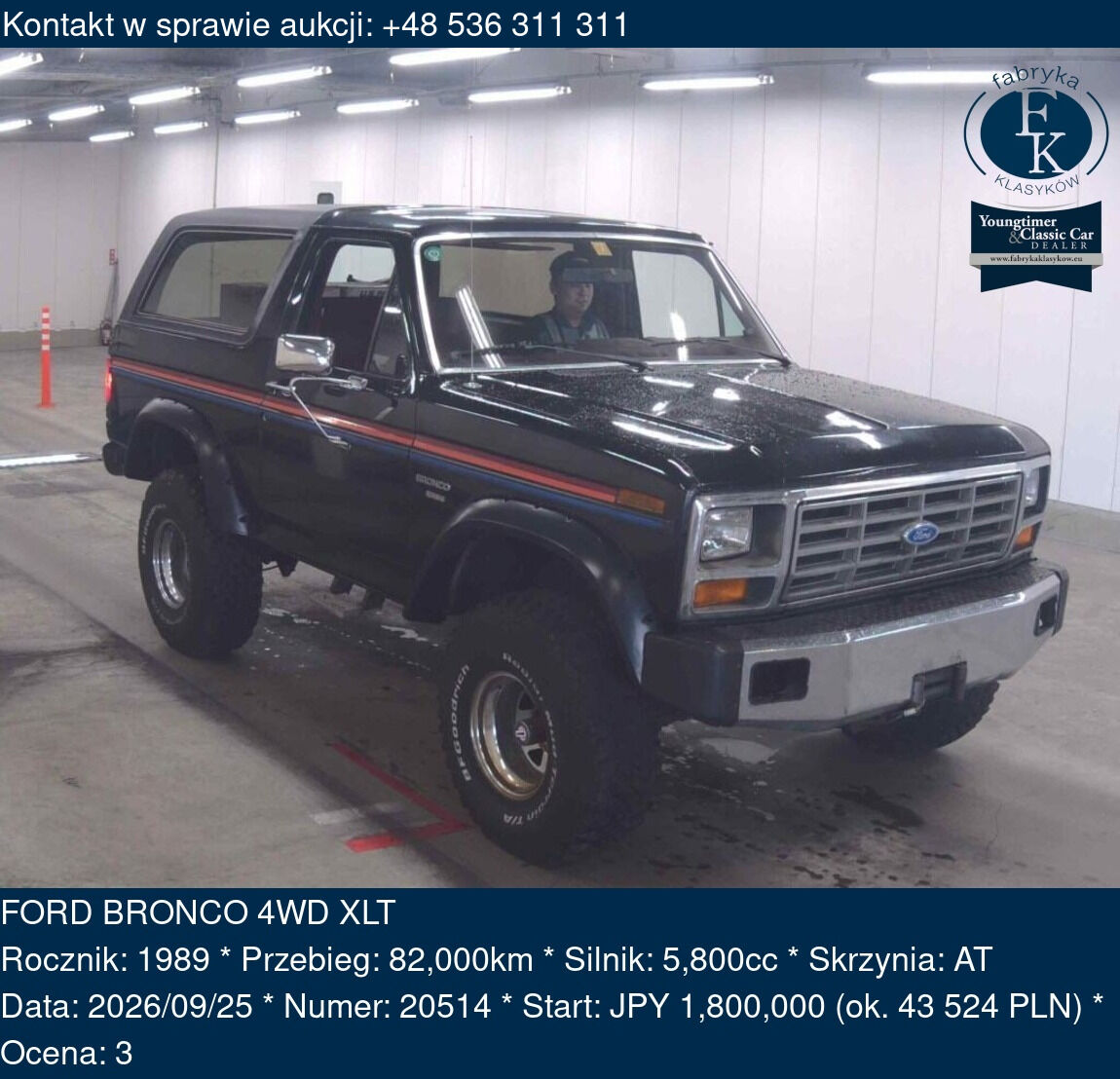 FORD BRONCO 4WD XLT 1989 - zdjęcie 2
