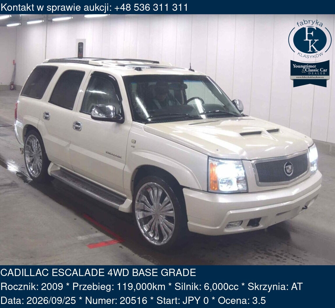 CADILLAC ESCALADE 4WD BASE GRADE 2009 - zdjęcie 2