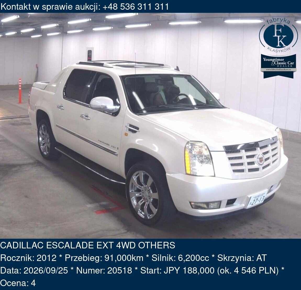 CADILLAC ESCALADE EXT 4WD OTHERS 2012 - zdjęcie 2