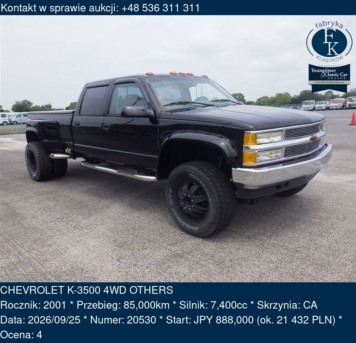 CHEVROLET K-3500 4WD OTHERS 2001 - zdjęcie 2