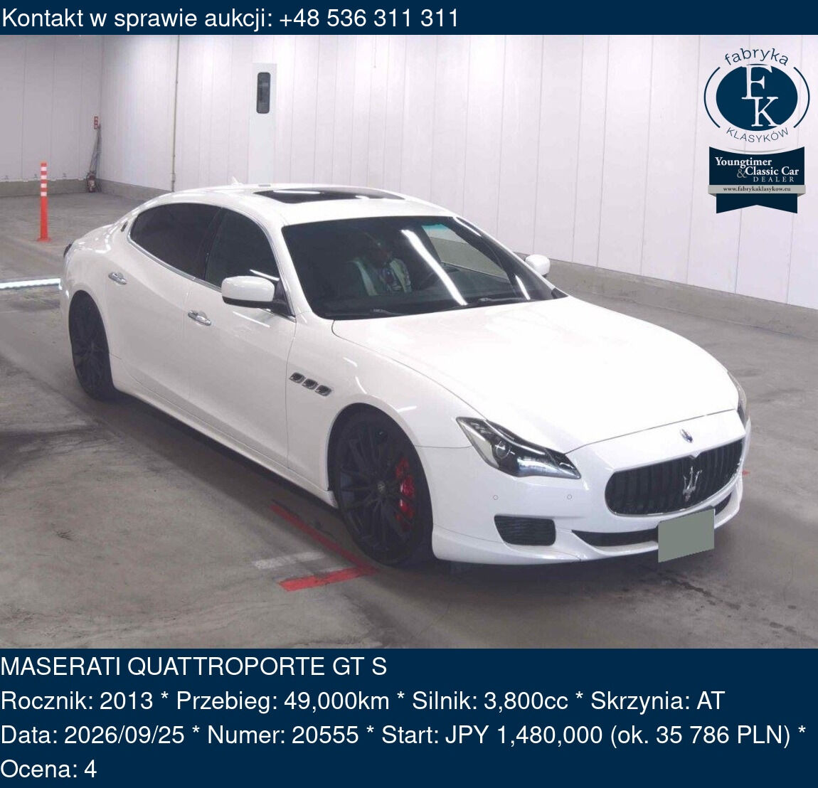 MASERATI QUATTROPORTE GT S 2013 - zdjęcie 2