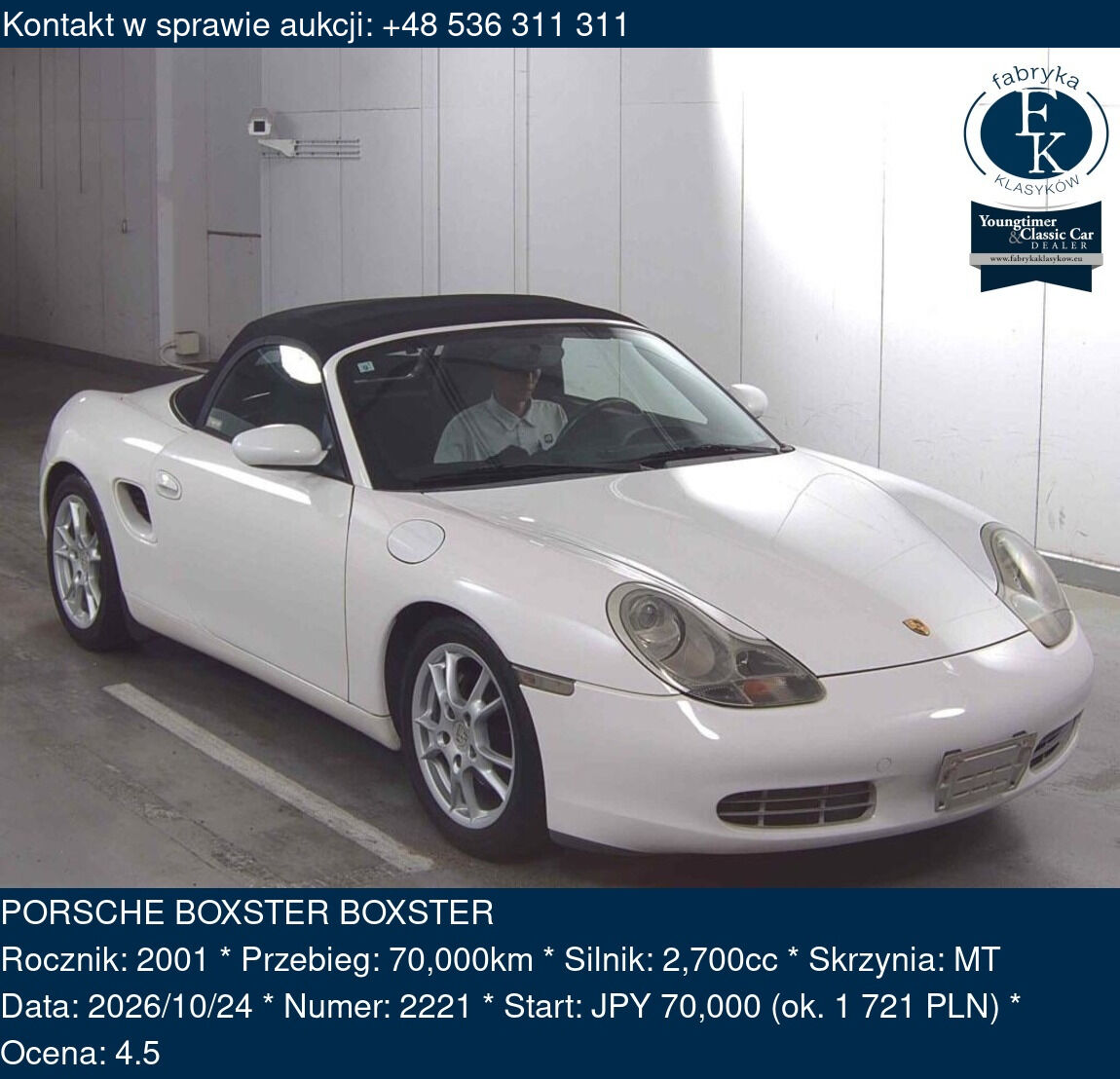PORSCHE BOXSTER BOXSTER 2001 - zdjęcie 2