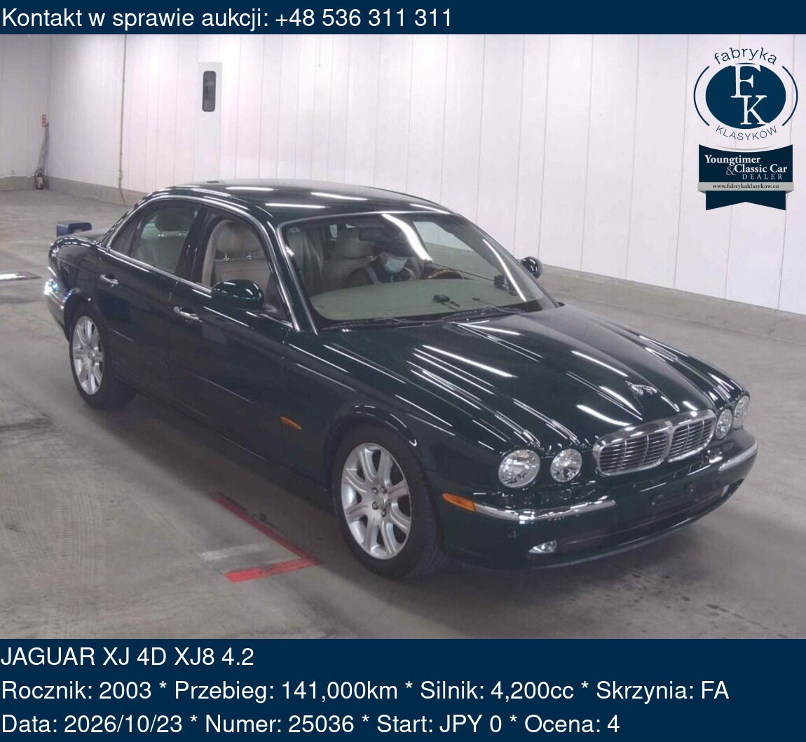 JAGUAR XJ 4D XJ8 4.2 2003 - zdjęcie 2