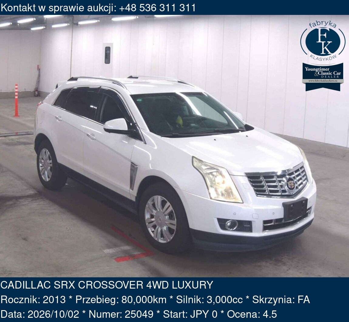 CADILLAC SRX CROSSOVER 4WD LUXURY 2013 - zdjęcie 2