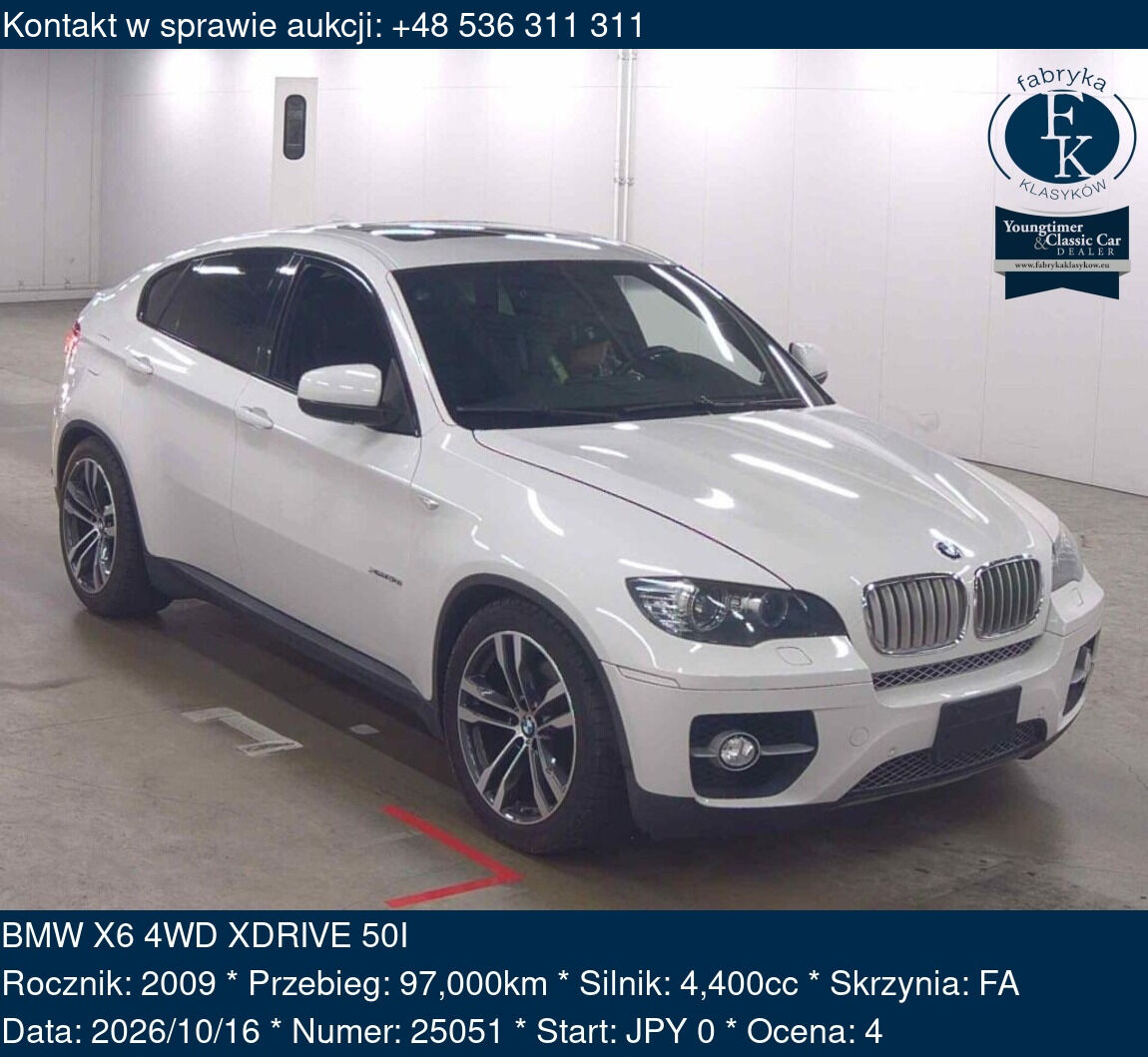BMW X6 4WD XDRIVE 50I 2009 - zdjęcie 2