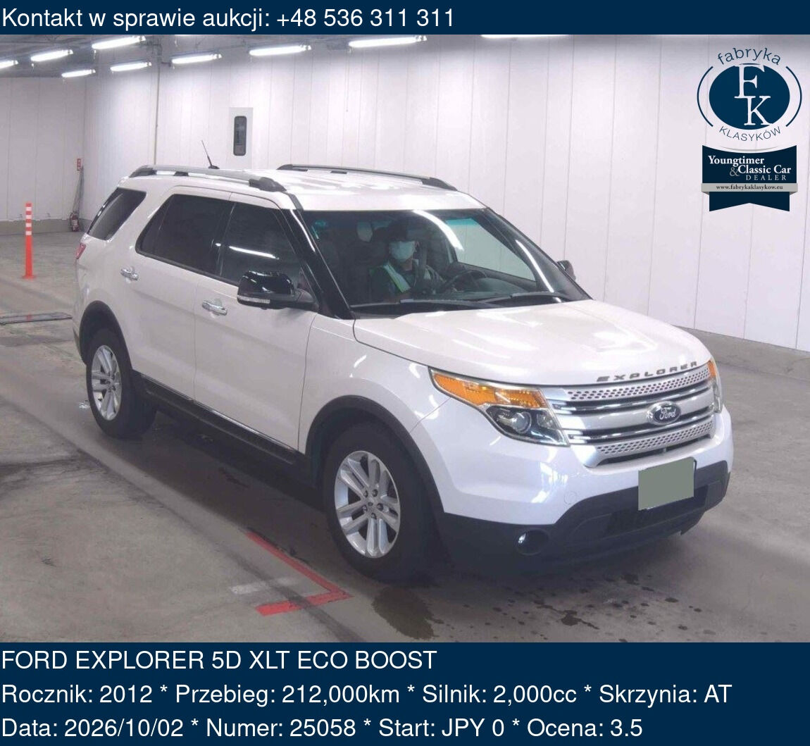 FORD EXPLORER 5D XLT ECO BOOST 2012 - zdjęcie 2