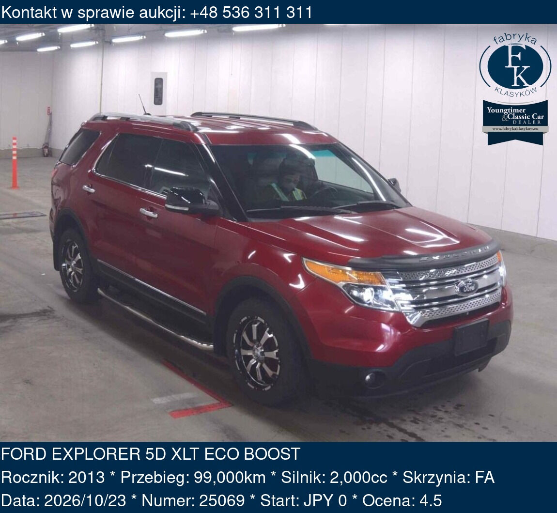 FORD EXPLORER 5D XLT ECO BOOST 2013 - zdjęcie 2