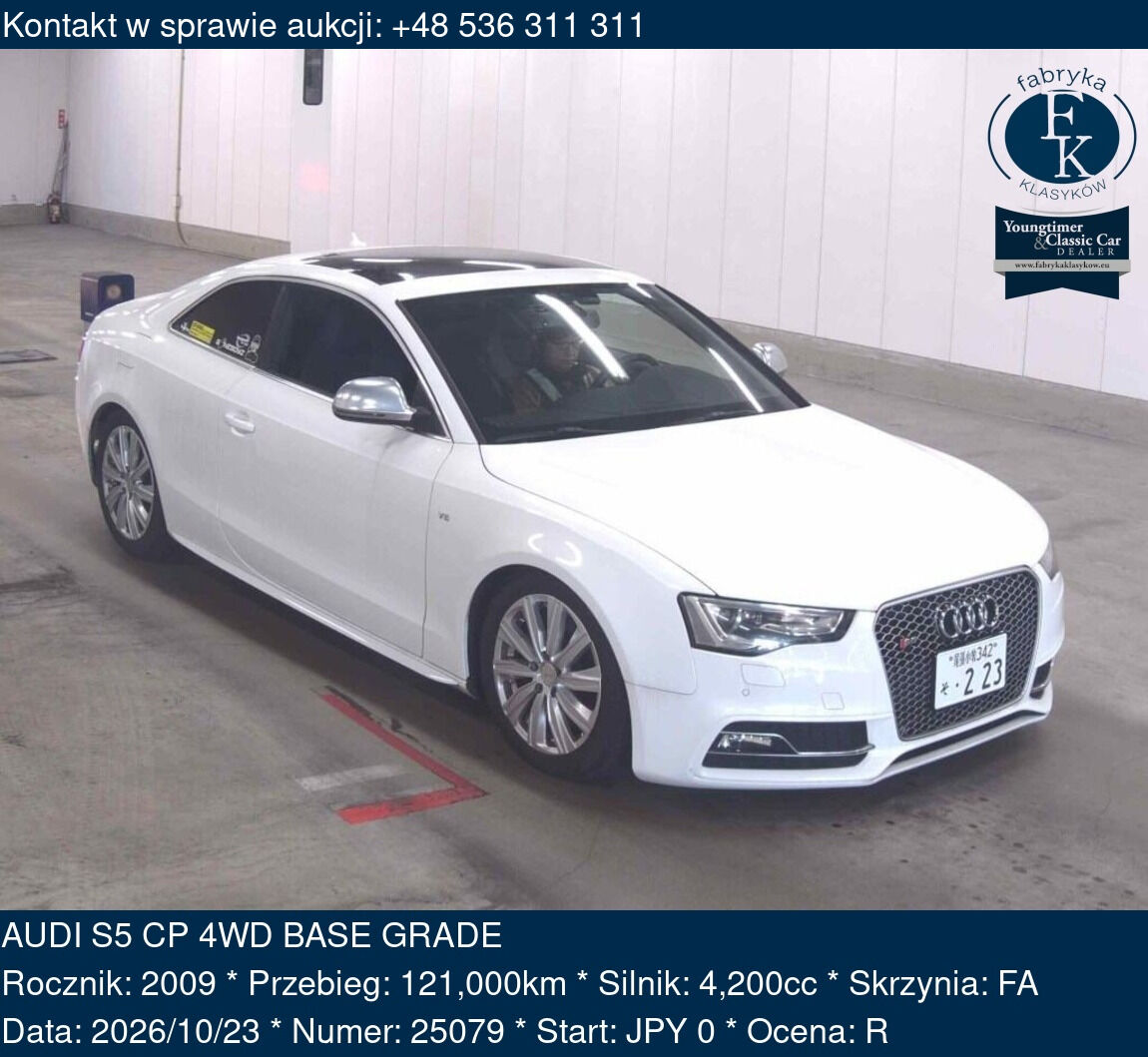 AUDI S5 CP 4WD BASE GRADE 2009 - zdjęcie 2
