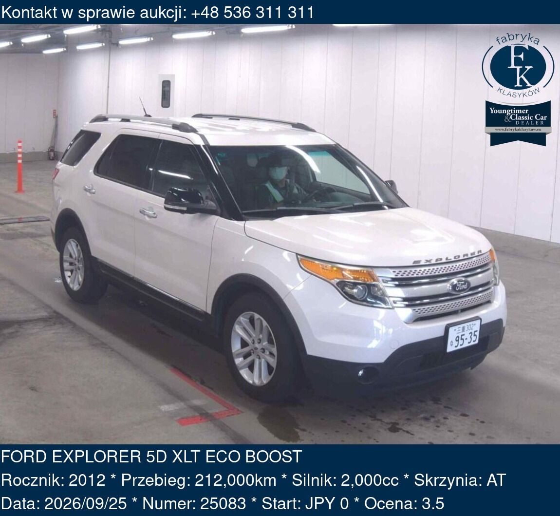 FORD EXPLORER 5D XLT ECO BOOST 2012 - zdjęcie 2