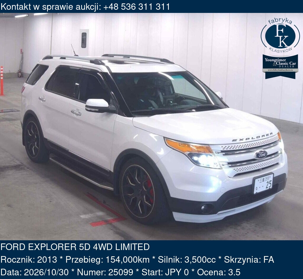 FORD EXPLORER 5D 4WD LIMITED 2013 - zdjęcie 2