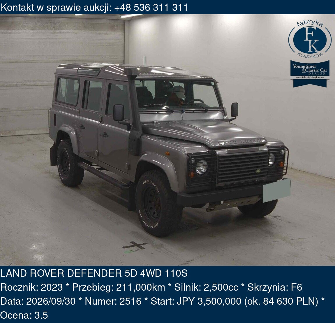 LAND ROVER DEFENDER 5D 4WD 110S 2023 - zdjęcie 2