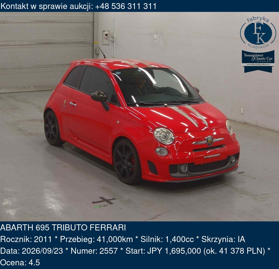 ABARTH 695 TRIBUTO FERRARI 2011 - zdjęcie 2