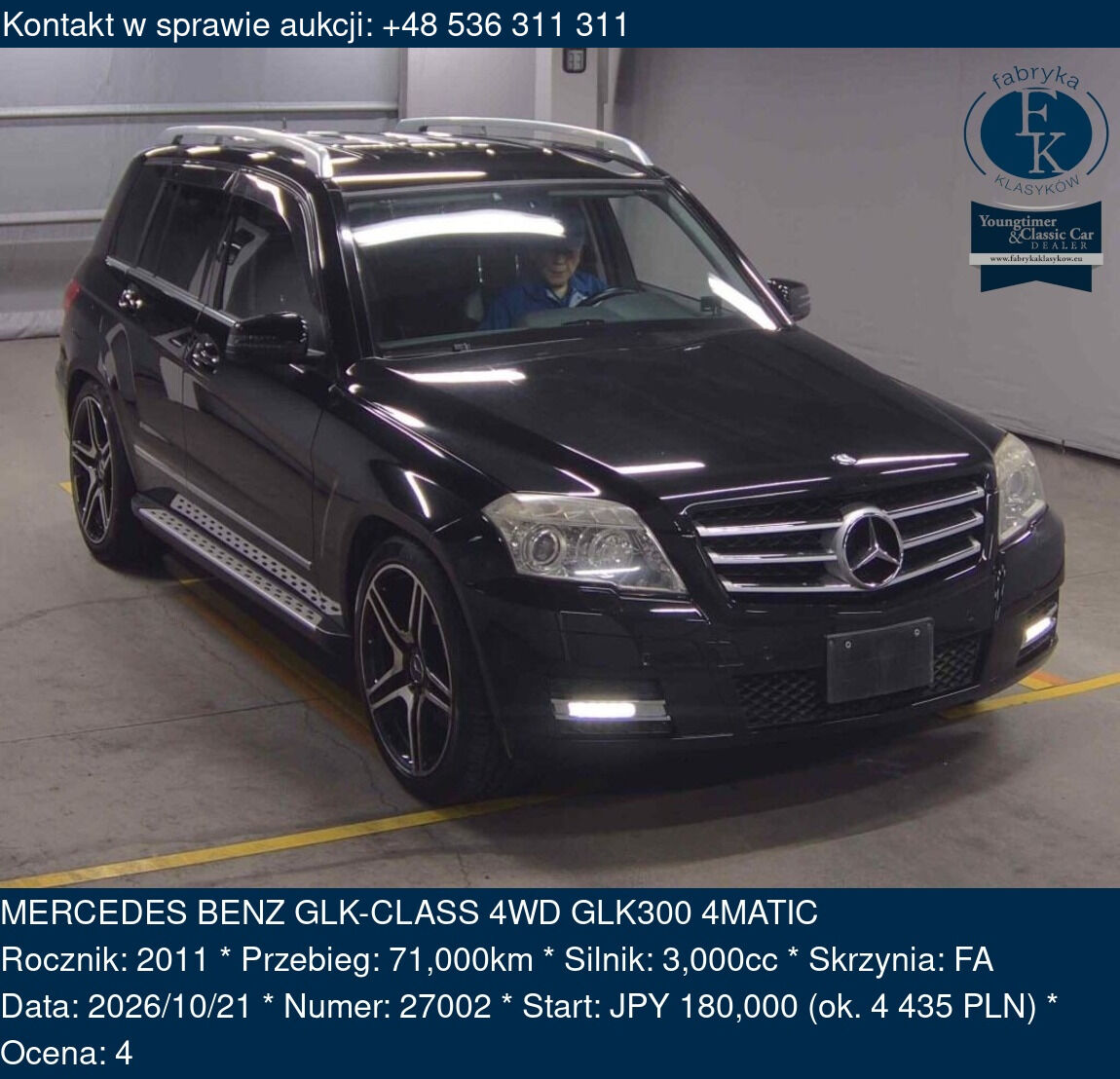 MERCEDES BENZ GLK-CLASS 4WD GLK300 4MATIC 2011 - zdjęcie 2