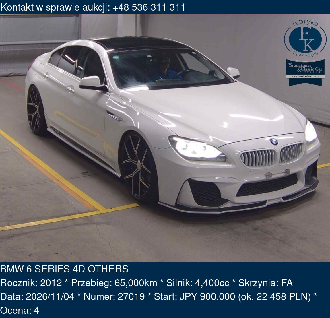 BMW 6 SERIES 4D OTHERS 2012 - zdjęcie 2