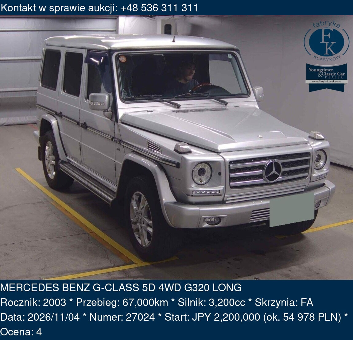 MERCEDES BENZ G-CLASS 5D 4WD G320 LONG 2003 - zdjęcie 2