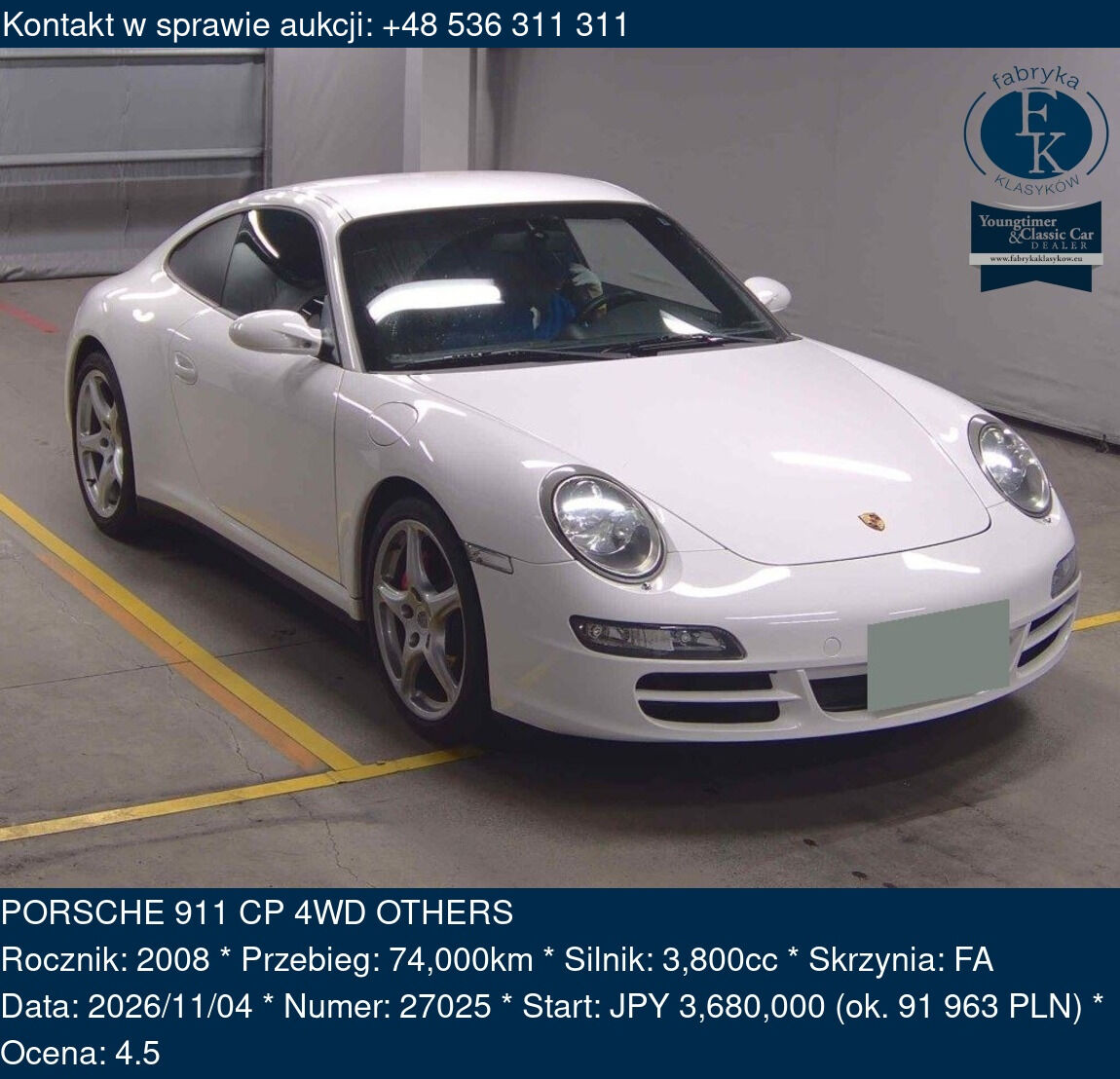 PORSCHE 911 CP 4WD OTHERS 2008 - zdjęcie 2