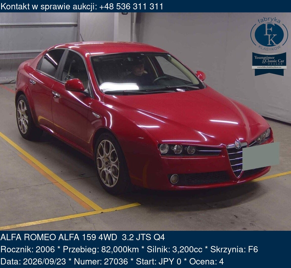 ALFA ROMEO ALFA 159 4WD 3.2 JTS Q4 2006 - zdjęcie 2
