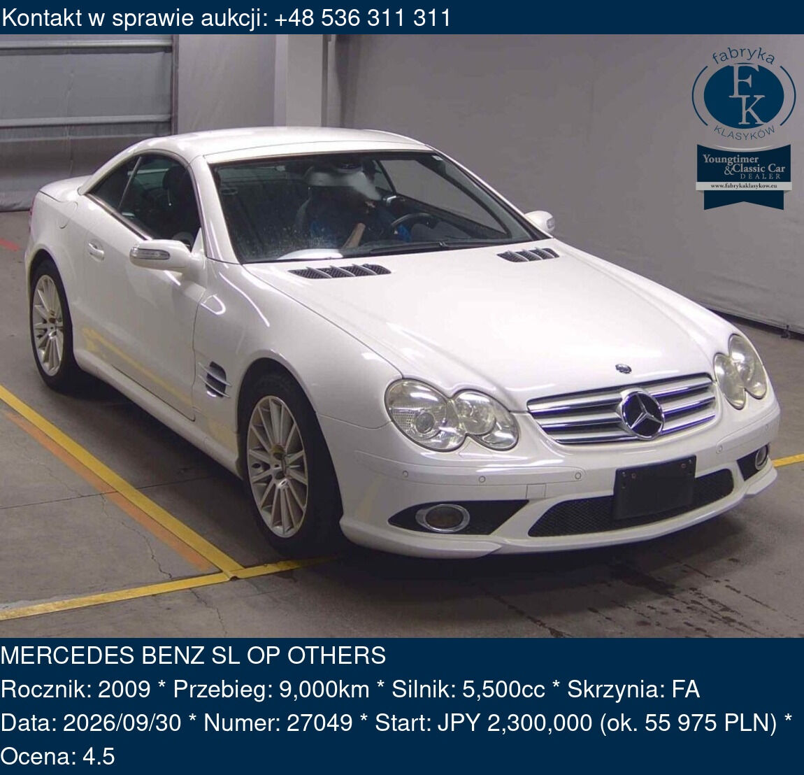 MERCEDES BENZ SL OP OTHERS 2009 - zdjęcie 2