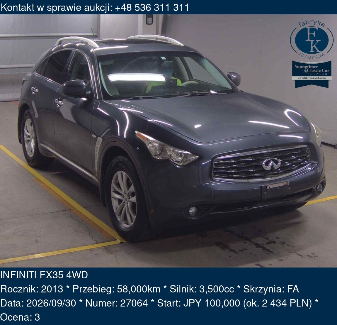 INFINITI FX35 4WD 2013 - zdjęcie 2