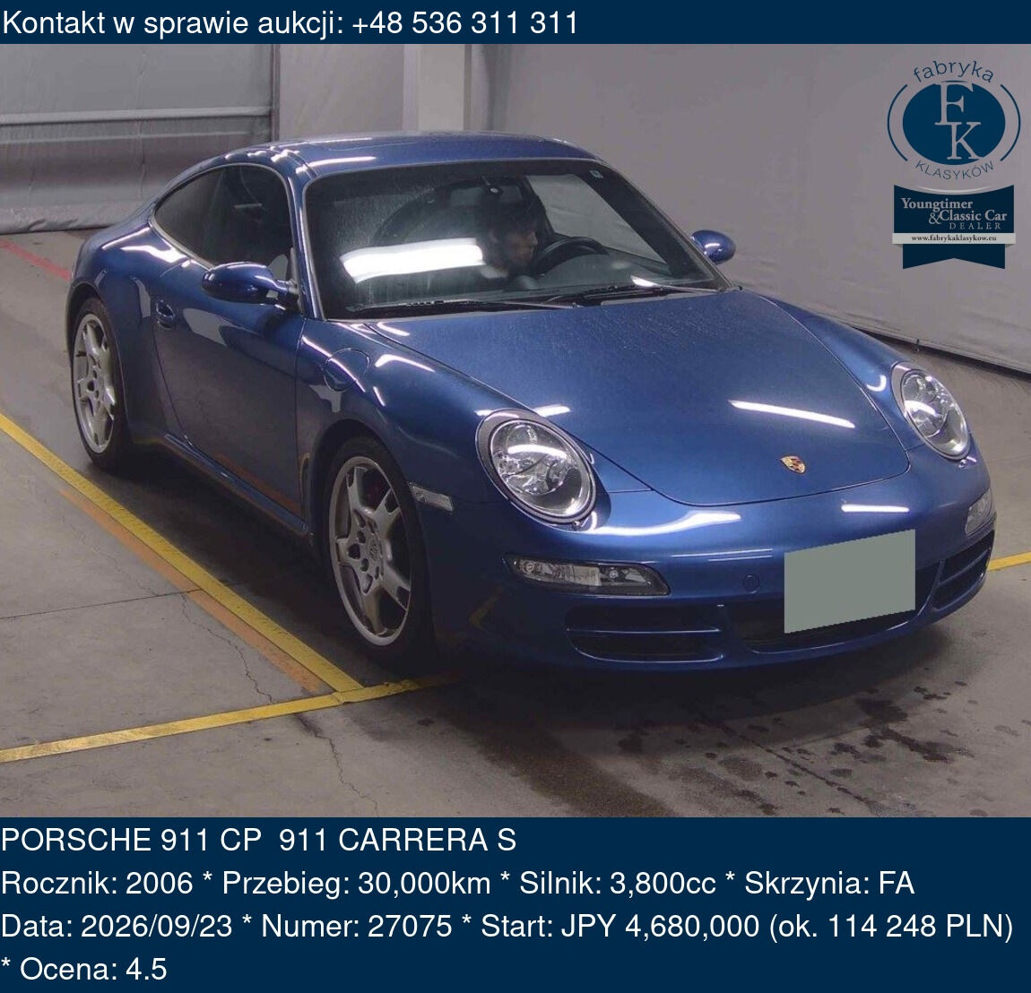 PORSCHE 911 CP 911 CARRERA S 2006 - zdjęcie 2