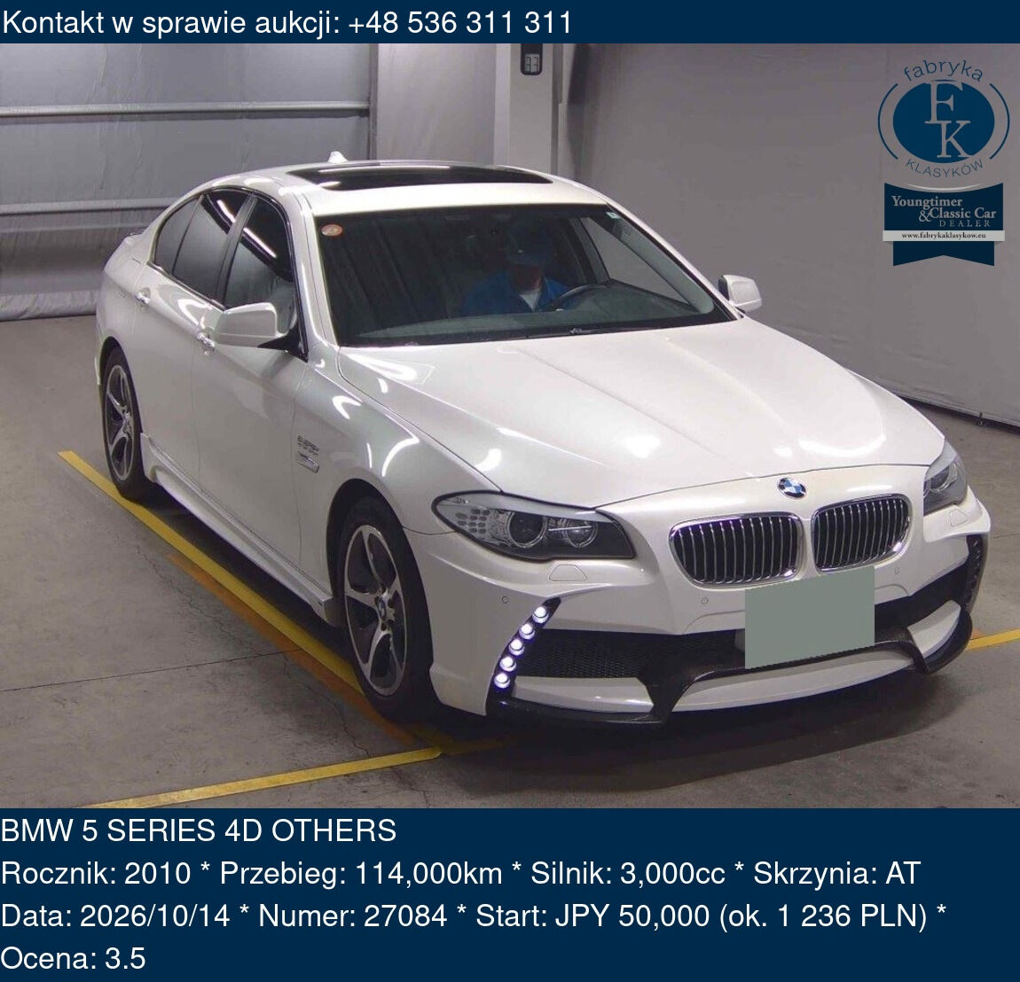 BMW 5 SERIES 4D OTHERS 2010 - zdjęcie 2