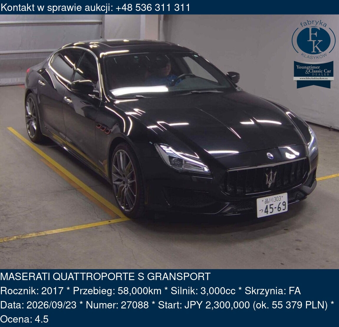 MASERATI QUATTROPORTE S GRANSPORT 2017 - zdjęcie 2