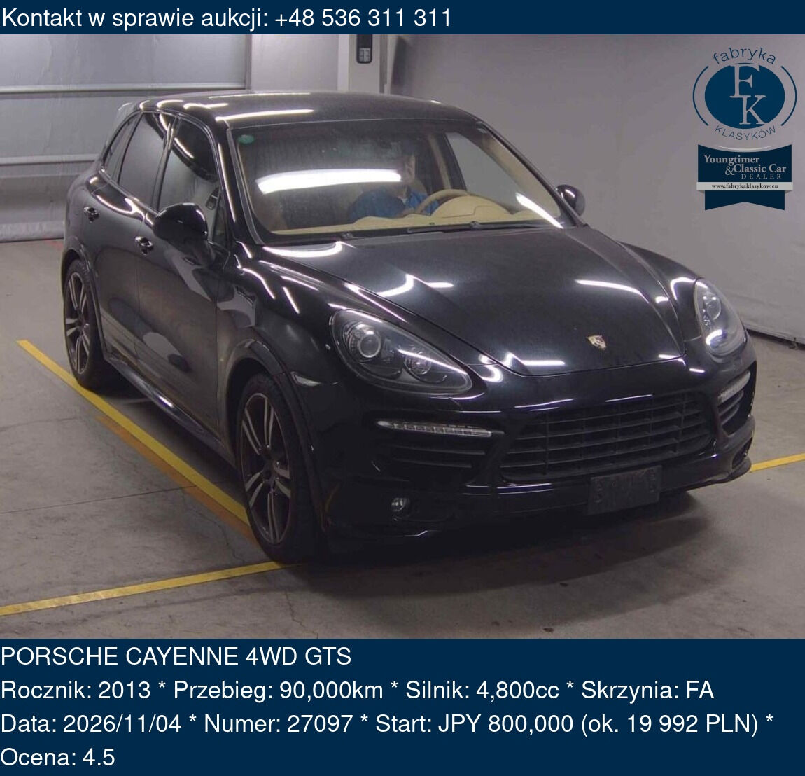 PORSCHE CAYENNE 4WD GTS 2013 - zdjęcie 2