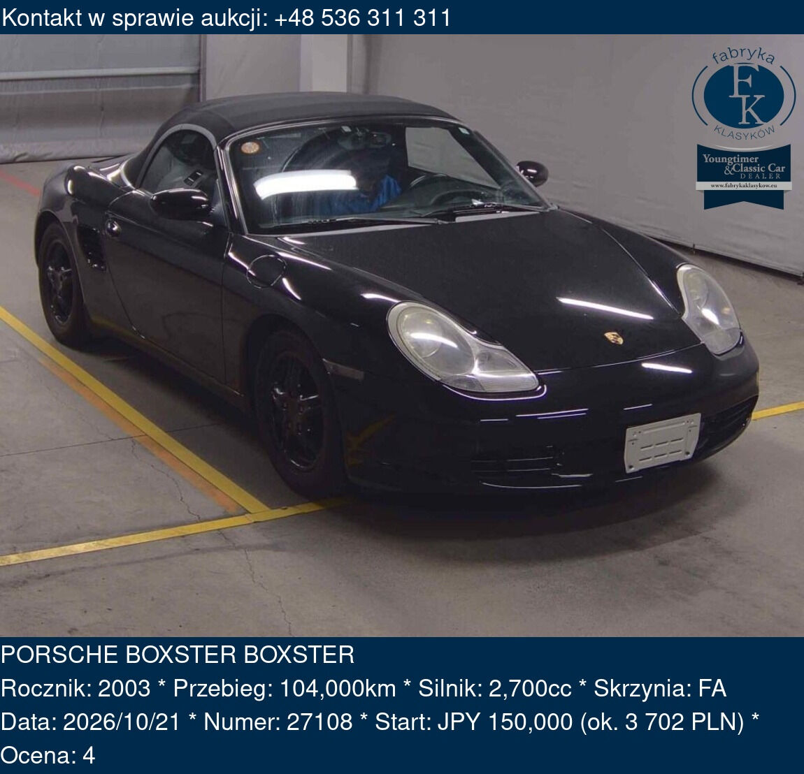 PORSCHE BOXSTER BOXSTER 2003 - zdjęcie 2
