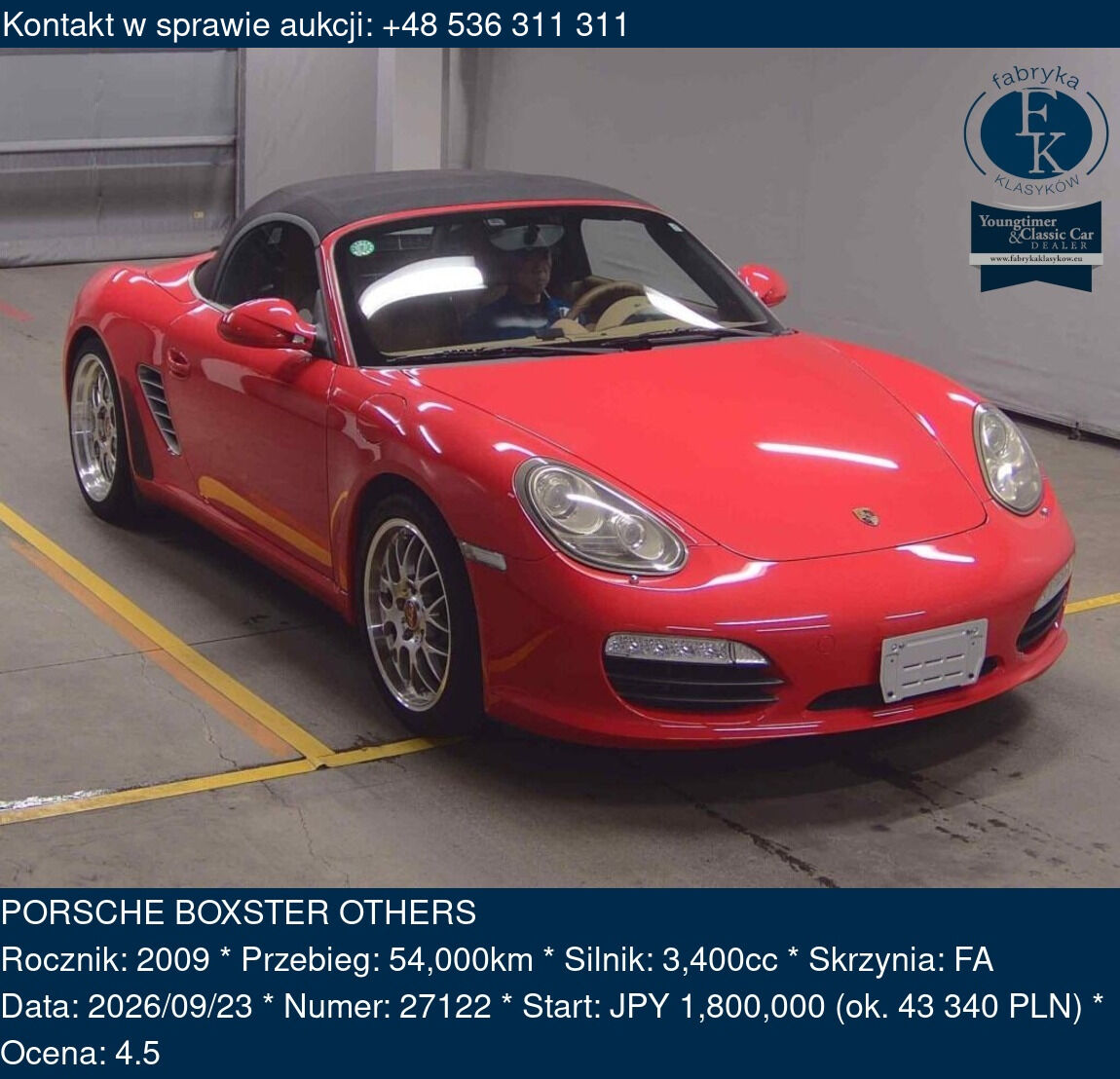 PORSCHE BOXSTER OTHERS 2009 - zdjęcie 2