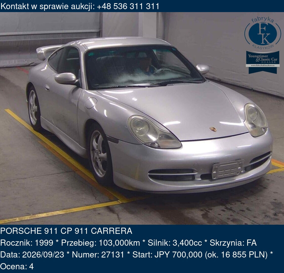 PORSCHE 911 CP 911 CARRERA 1999 - zdjęcie 2
