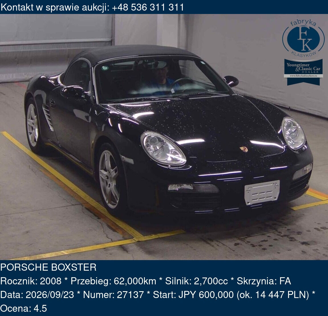 PORSCHE BOXSTER 2008 - zdjęcie 2