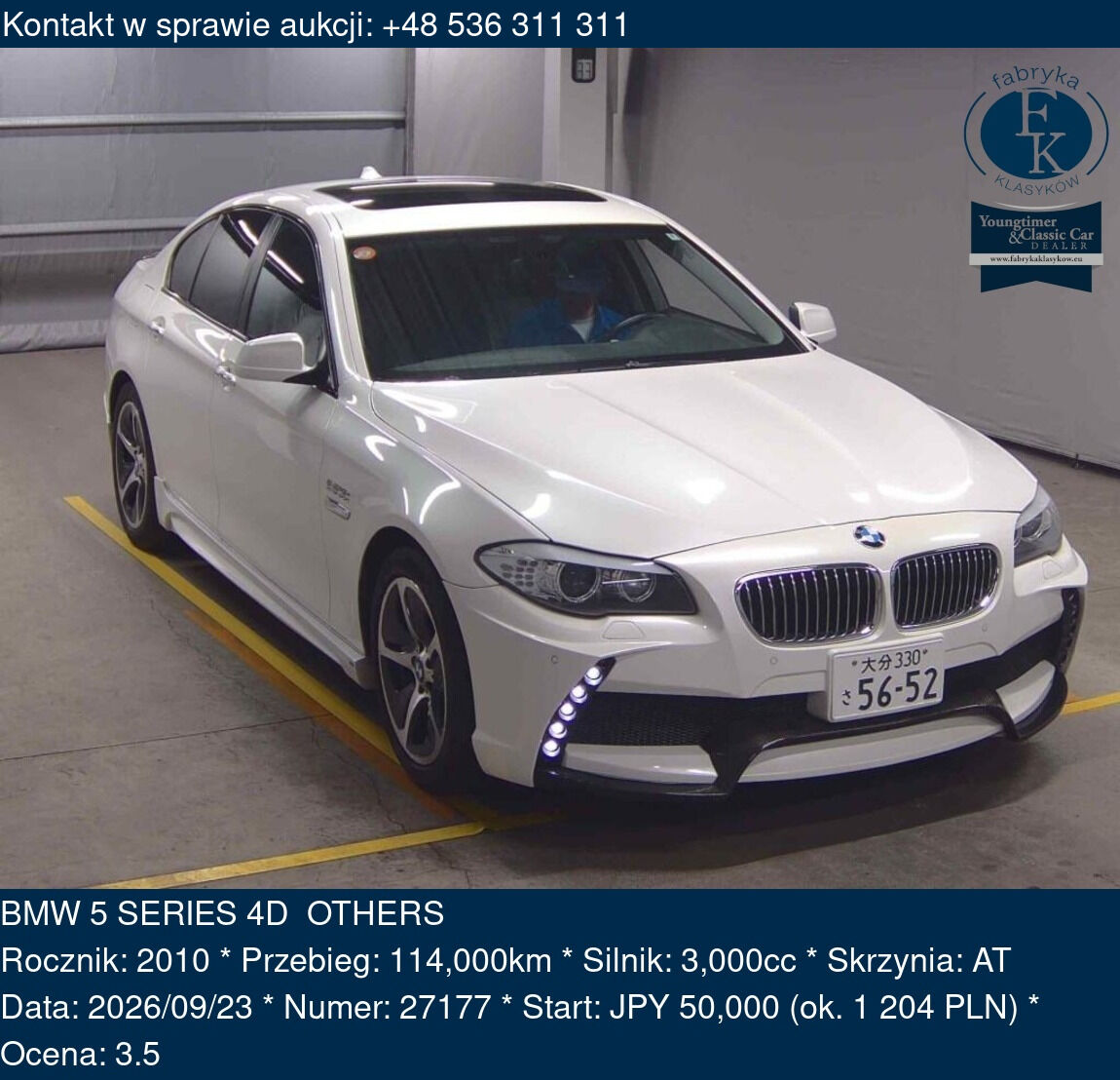 BMW 5 SERIES 4D OTHERS 2010 - zdjęcie 2