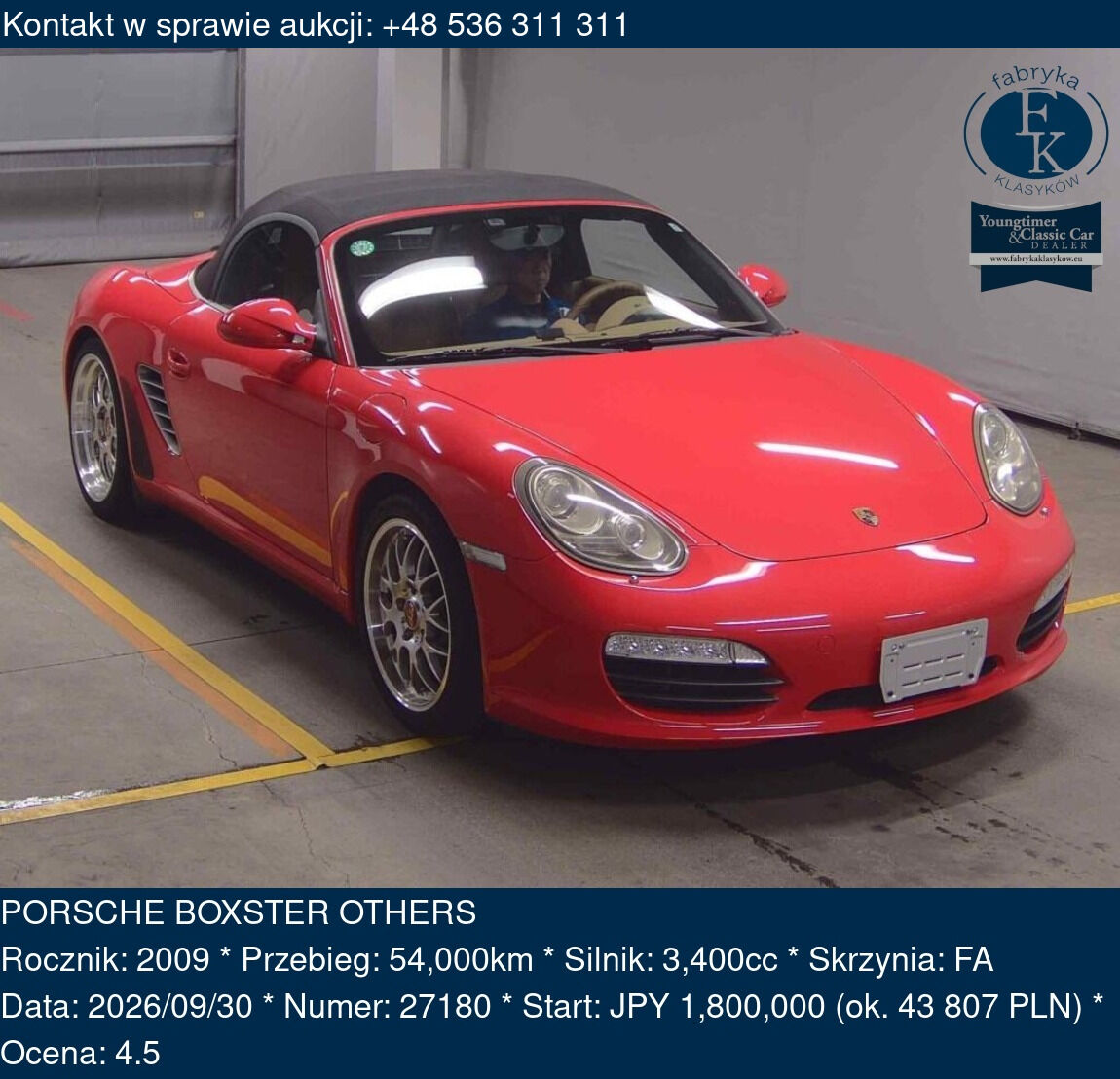 PORSCHE BOXSTER OTHERS 2009 - zdjęcie 2