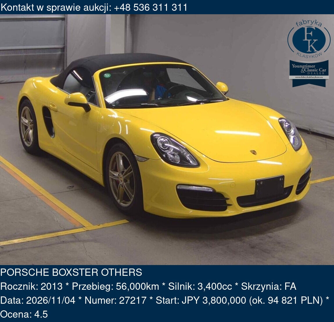PORSCHE BOXSTER OTHERS 2013 - zdjęcie 2