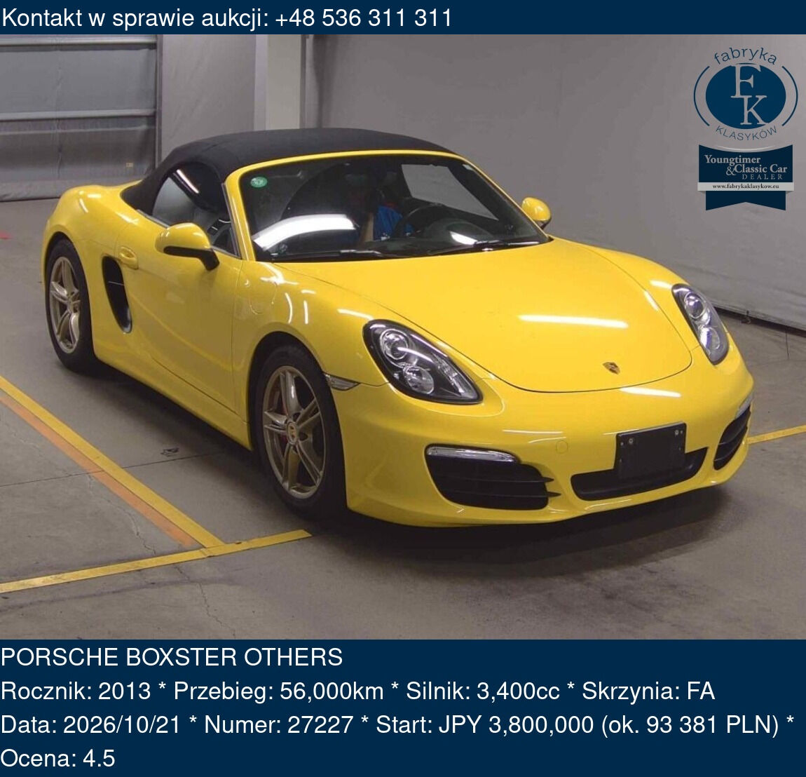 PORSCHE BOXSTER OTHERS 2013 - zdjęcie 2