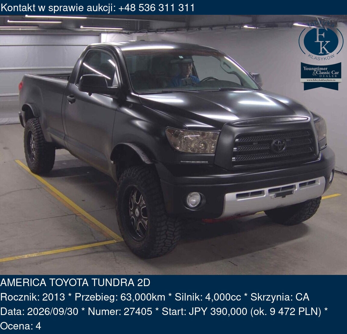 AMERICA TOYOTA TUNDRA 2D 2013 - zdjęcie 2