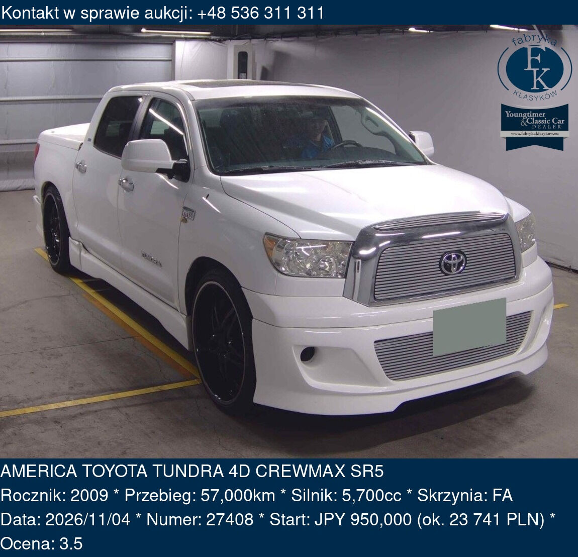 AMERICA TOYOTA TUNDRA 4D CREWMAX SR5 2009 - zdjęcie 2