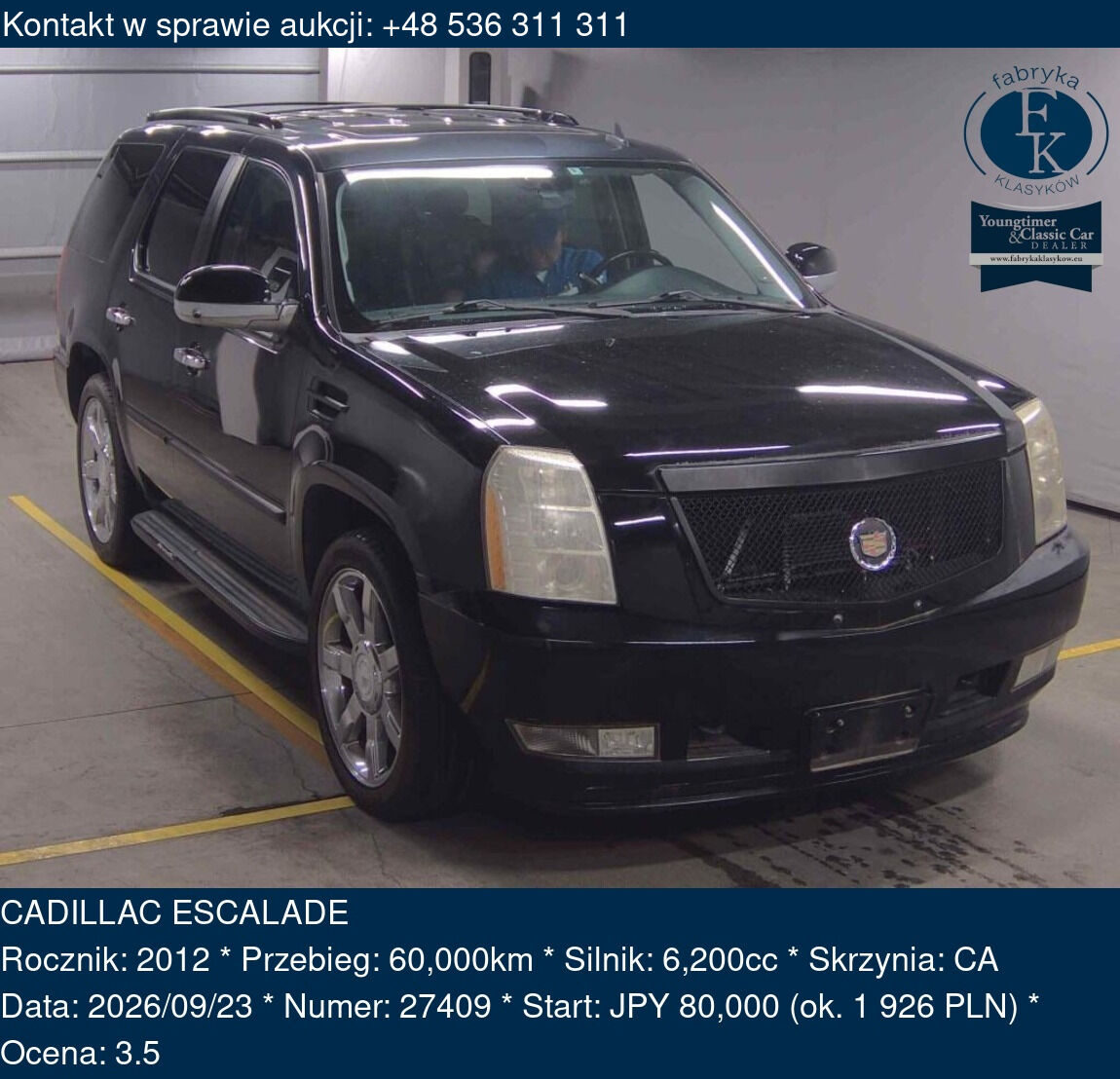 CADILLAC ESCALADE 2012 - zdjęcie 2