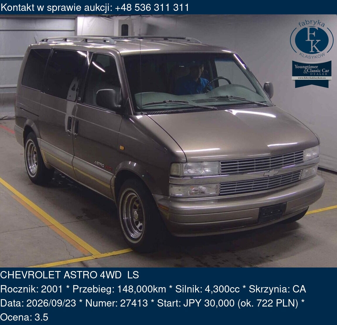 CHEVROLET ASTRO 4WD LS 2001 - zdjęcie 2