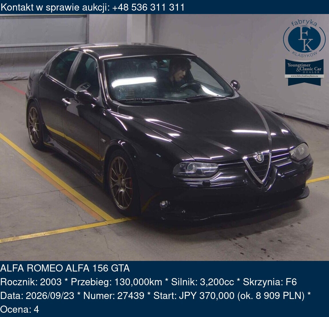ALFA ROMEO ALFA 156 GTA 2003 - zdjęcie 2