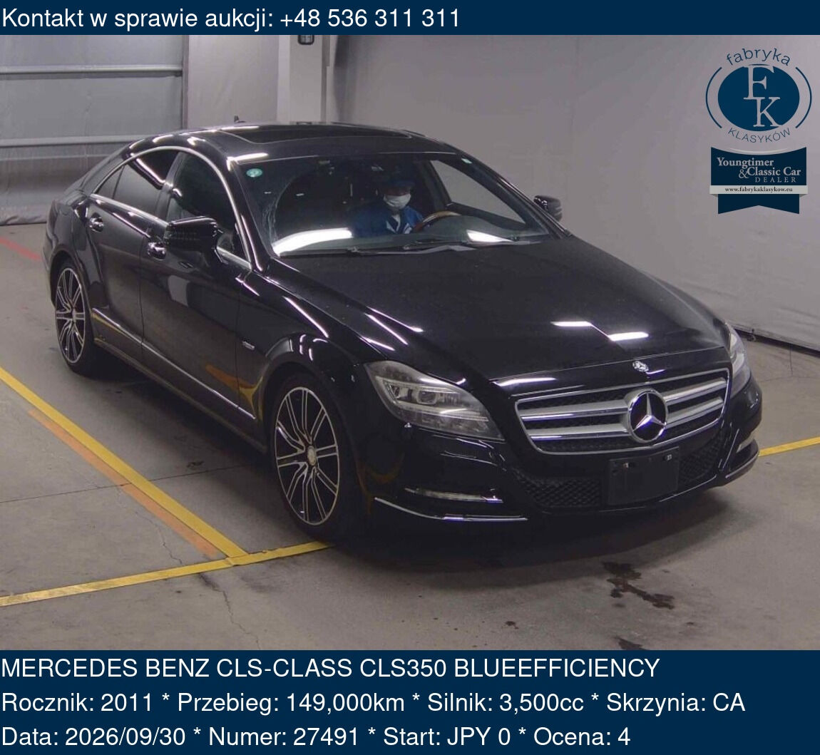 MERCEDES BENZ CLS-CLASS CLS350 BLUEEFFICIENCY 2011 - zdjęcie 2