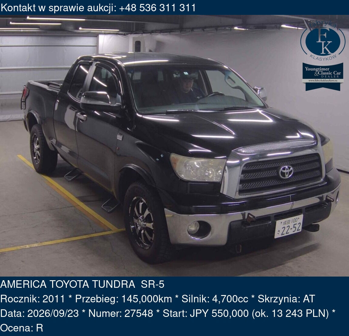 AMERICA TOYOTA TUNDRA SR-5 2011 - zdjęcie 2