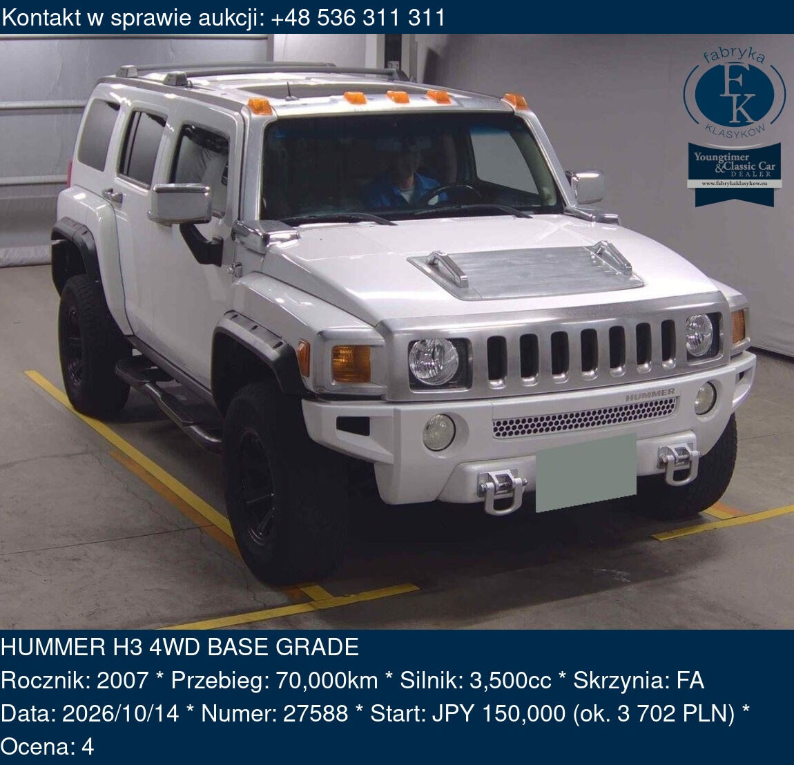 HUMMER H3 4WD BASE GRADE 2007 - zdjęcie 2