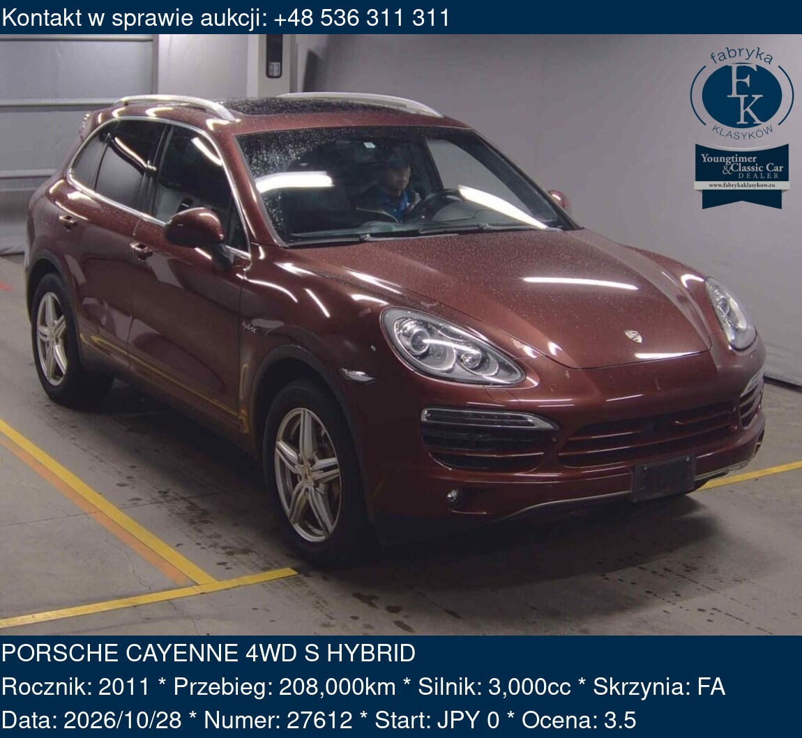 PORSCHE CAYENNE 4WD S HYBRID 2011 - zdjęcie 2